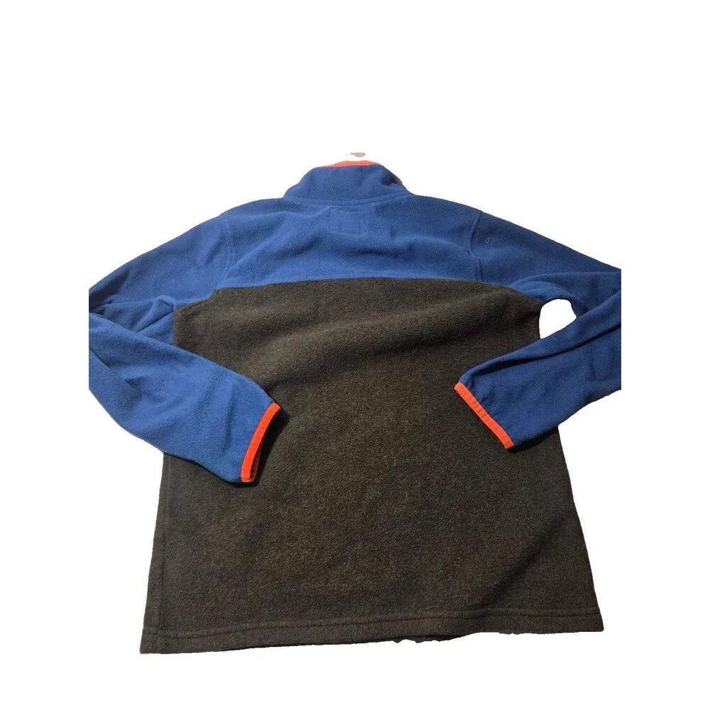 OshKosh Boys  Fleece Pull Over Jacket Sweatshirt Blue Gray Colorblock
